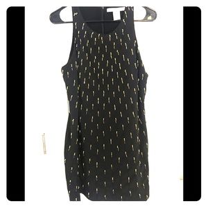 Black high neck cocktail dress